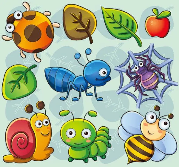Palabras clave: lindo, dibujos animados, insectos, abejas ...
