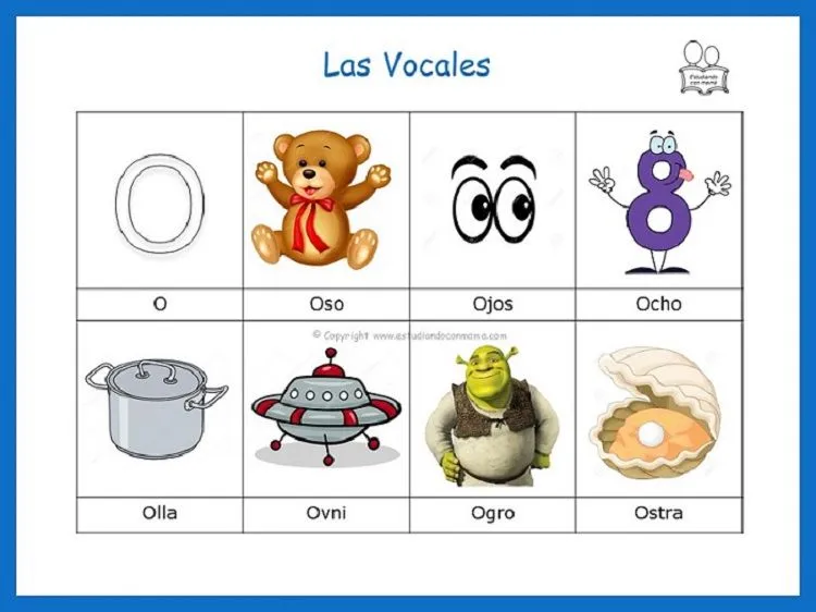 Palabras que inician con la vocal o | Las vocales preescolar ... Palabras que inician con la vocal o | Las vocales preescolar ...