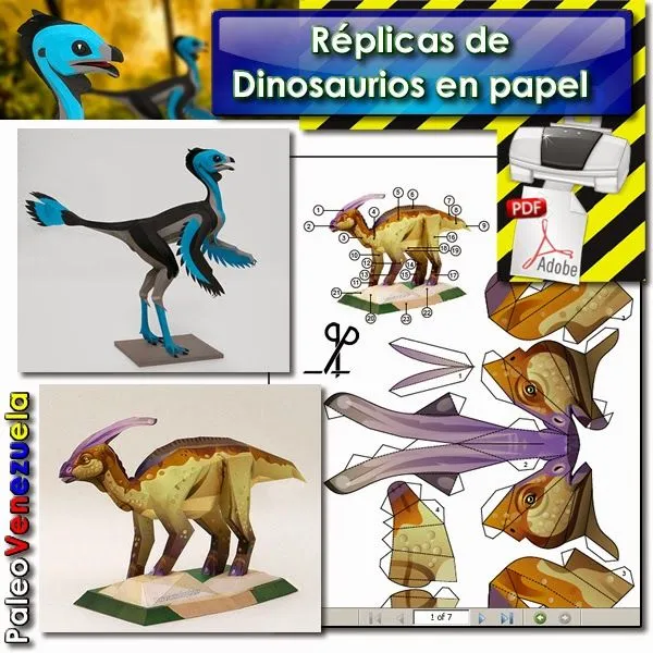 Paleontología en Venezuela: Haz réplicas de dinosaurios en papel