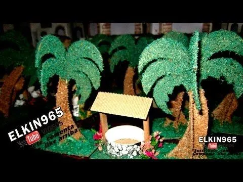 Como hacer una palmera para pesebre en 3D - YouTube