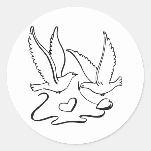 Dibujo de paloma para boda - Imagui