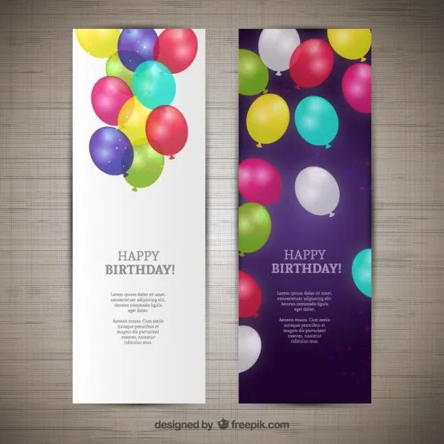 Pancartas de feliz cumpleaños | Descargar Vectores gratis