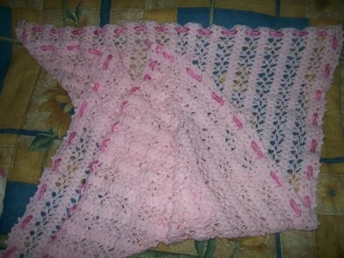 Puntos para mantilla bebé al crochet - Imagui