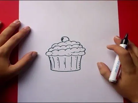 Panquesito Kawaii Dibujando mi segundo Speed Art Cup Cake drawing