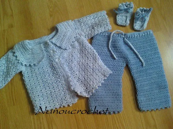 Pantalon bébé 1 à 3 mois - Modèles pour Bébé au Crochet