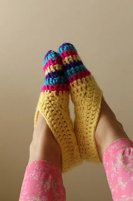 Pantuflas tejidas a crochet « Manualidades