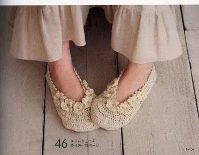 Zapatillas tejidas a crochet patrones - Imagui