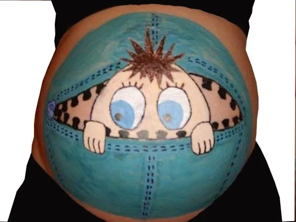 Dibujos en la panza de embarazadas - Imagui
