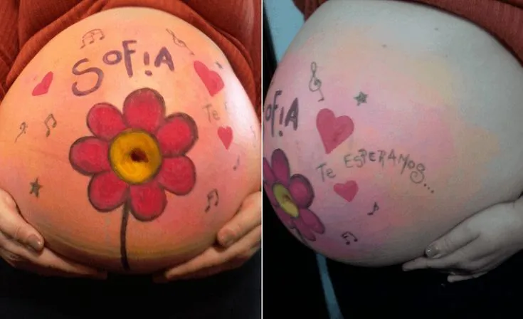 panza embarazo pintada (1) | Cosas para ponerme | Pinterest