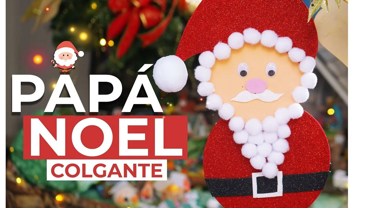 Cómo Hacer Papá Noel Colgante | Santa Claus Wall Hanging from CD - YouTube