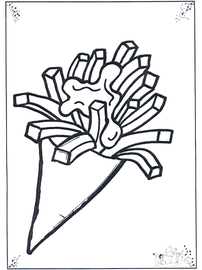 PAPAS FRITAS Colouring Pages