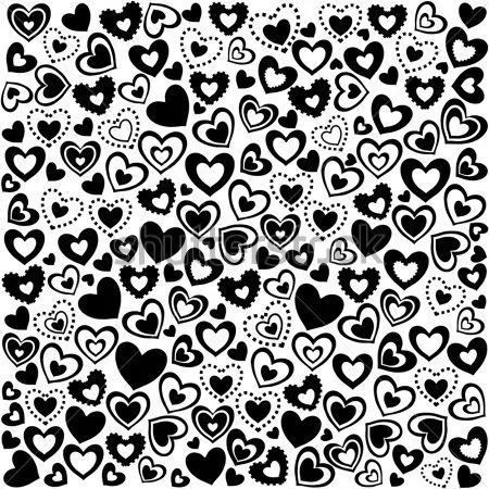 papel decorativo blanco y negro de corazones - Buscar con Google ...