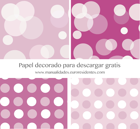 papel estampado en tonos rosa con topos y burbujas | Scrapbooking ...