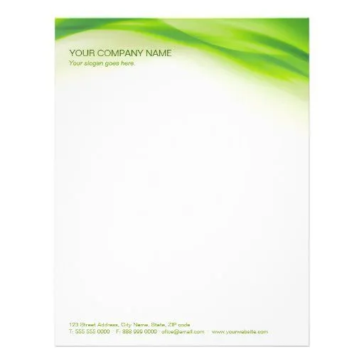Papel con membrete de la onda verde membrete a diseño de Zazzle. Papel con membrete de la onda verde membrete a diseño de Zazzle.