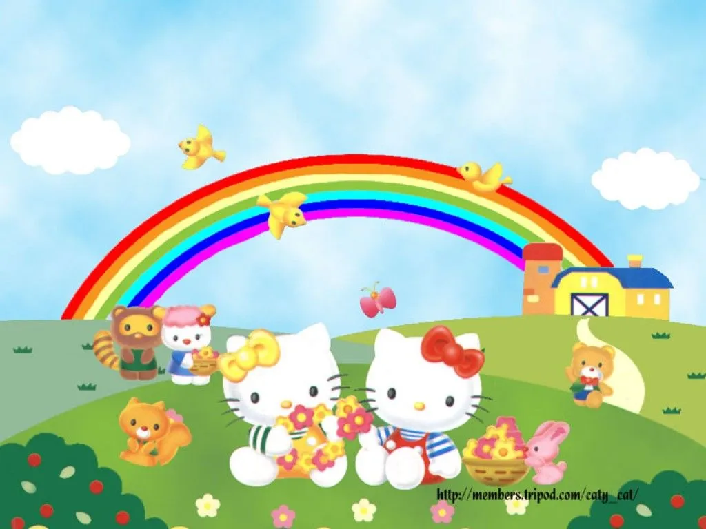 Papel de Parede Arco-iris Hello Kitty Wallpaper para Download no ...