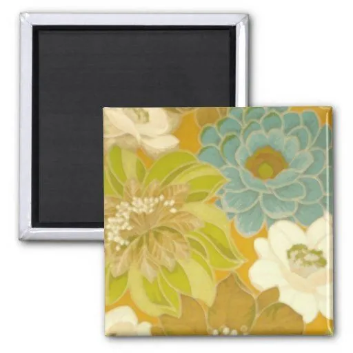 Papel pintado floral del vintage, verde de la turq imanes para ... Papel pintado floral del vintage, verde de la turq imanes para ...