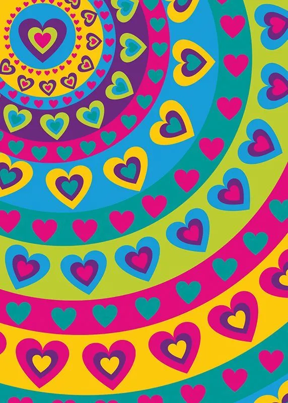 Papel regalo corazones colores vivos | PAPERS | Pinterest