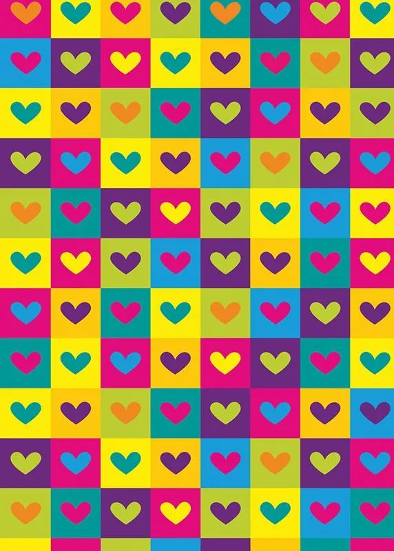 Papel regalo mini corazones colores | Papel Regalo Amor ...