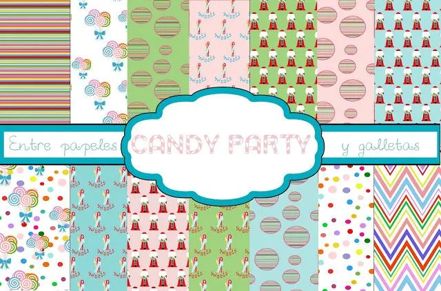 Papeles para imprimir candy party. candy party paper printables ...