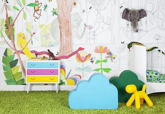 Papeles pintados para niños artistas - Muebles y decoración - Moda ...