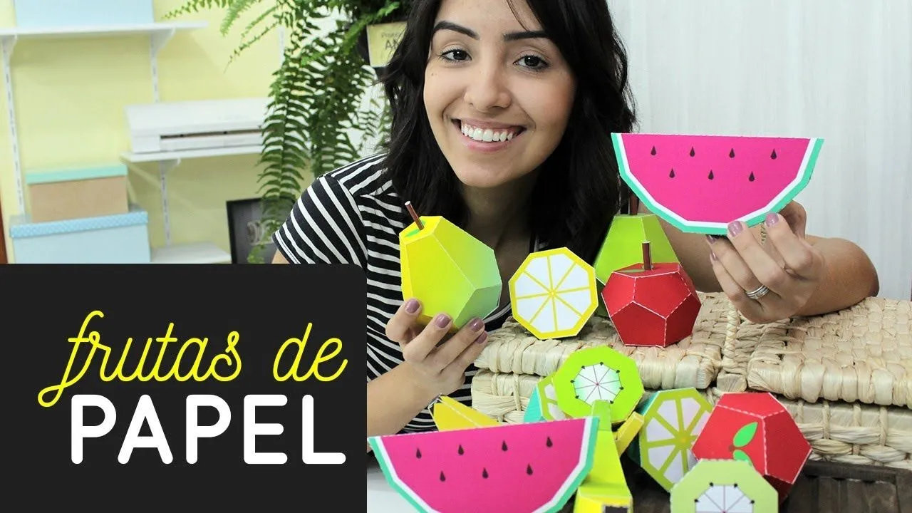 Paper Design] Frutas de Papel - YouTube