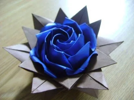 Como hacer un origami de rosa paso a paso - Imagui