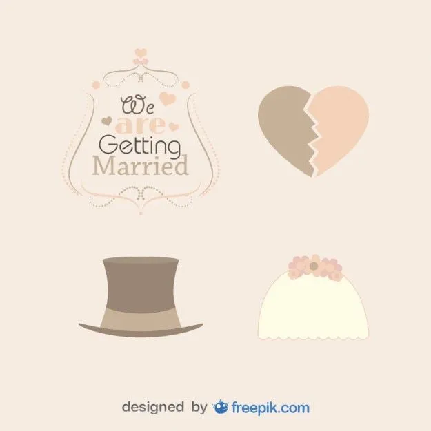 Paquete de sombreros de bodas antiguos | Descargar Vectores gratis