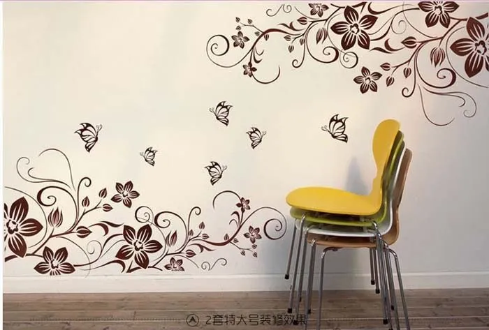 Pared pintada con mariposas - Imagui
