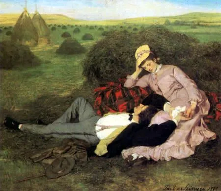Una pareja de enamorados - Szinyei Pál Merse - como impresión ... Una pareja de enamorados - Szinyei Pál Merse - como impresión ...