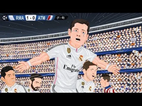 Parodia animada del Real Madrid 1-0 Atlético de Madrid 22/4/2015 ...