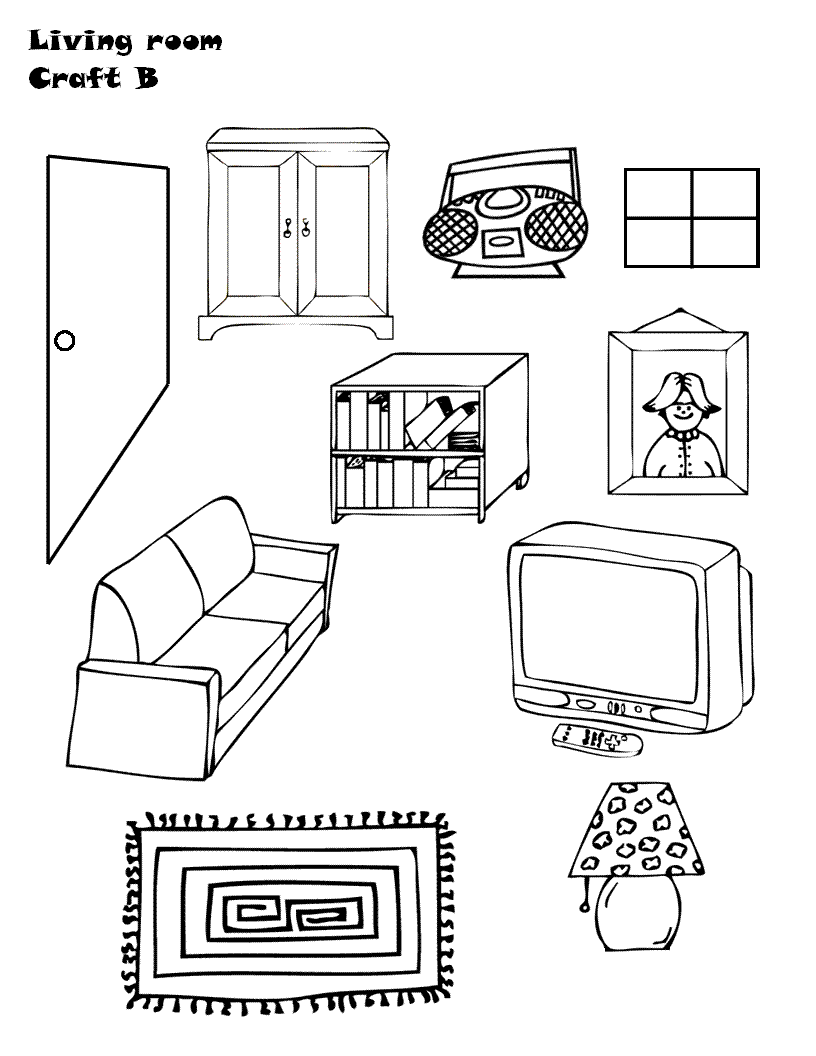 Partes de la casa en inglés con dibujos para colorear - Imagui