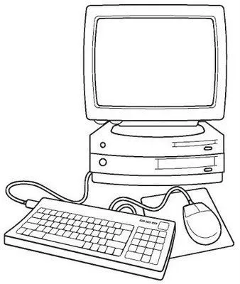Computadora moderna para colorear - Imagui