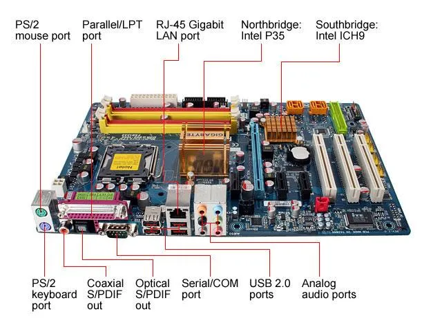 Partes de una computadora internas y externas - Imagui