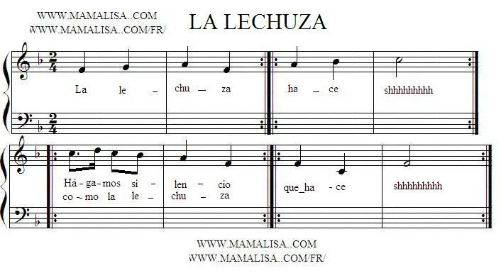 Partitura de La lechuza - Mamá Lisa's World en español