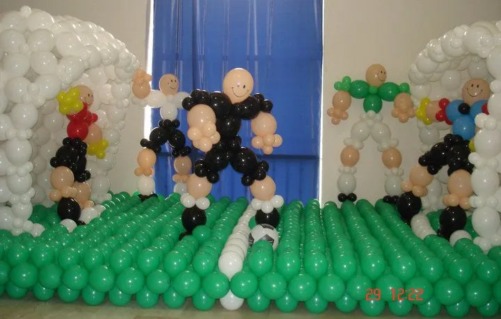 Party Fiestas - Decoraciones con globos: DECORACION GLOBOS; CANCHA ...
