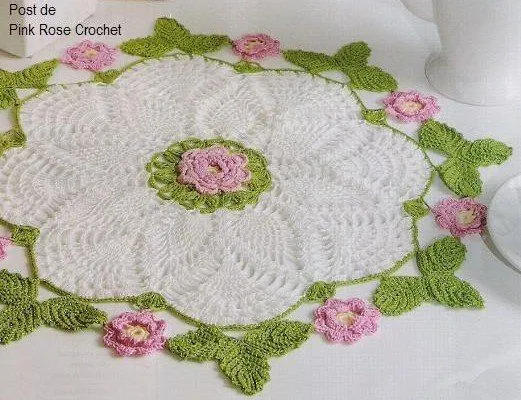 Mis Pasatiempos Amo el Crochet: Carpeta de flores y hojas ...