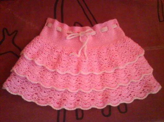 Patrones gratis faldas crochet de niña - Imagui