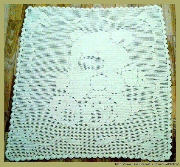 Mis Pasatiempos Amo el Crochet: Manta infantil diseño de oso ...