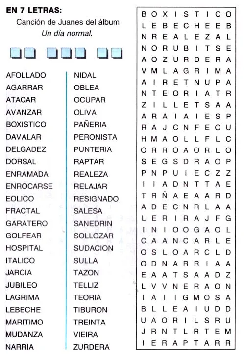 Sopa de letras de verbos en español - Imagui