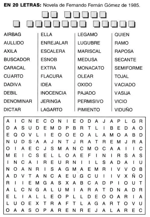 Sopas de letras de verbos en español - Imagui