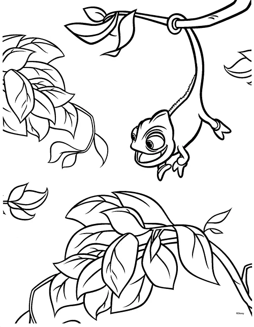 Pascal From Rapunzel Coloring Page | Coloring Pages