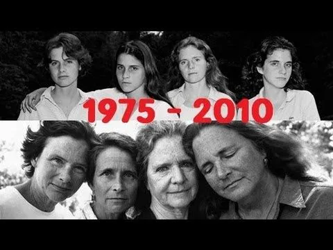 El paso del tiempo sobre 4 hermanas.. fotos de 1975 al 2010 - YouTube