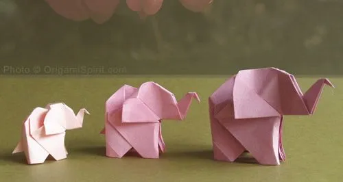 Paso a paso para hacer un elefante en origami de Fumiaki Kawahata