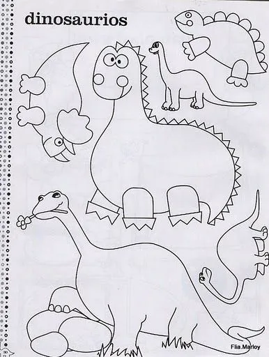 PASO A PASO CON JEANNINE: diseños de dinosaurios