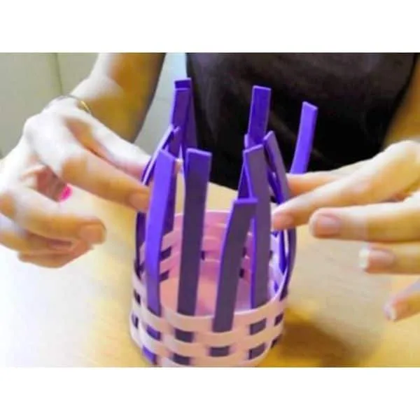 7 pasos para crear cestas de goma eva fáciles de colores