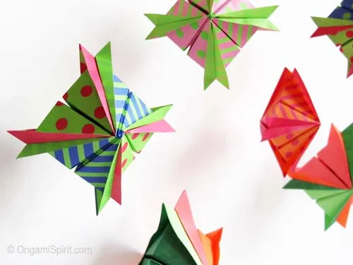 Pasos para hacer una estrella modular en origami