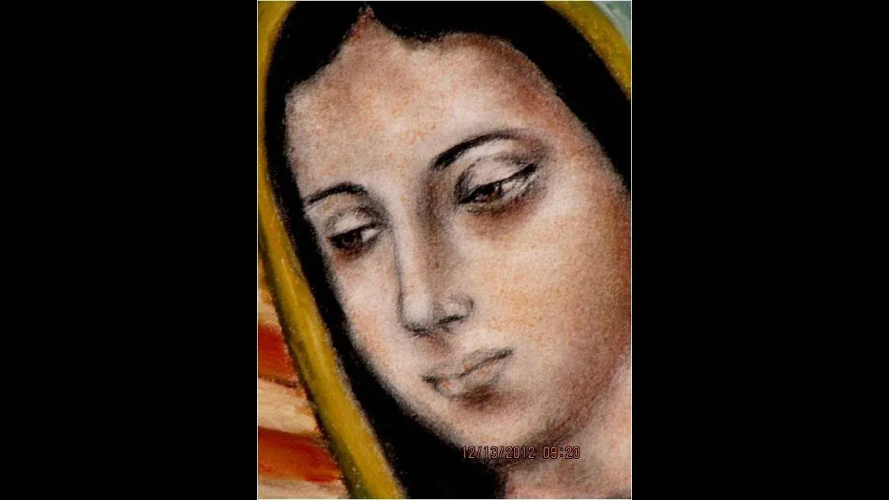 Como dibujar la cara de la Virgen de Guadalupe - Imagui