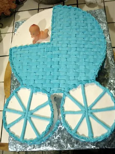 de carriola baby shower cake para baby shower de nina o nino azul para ...