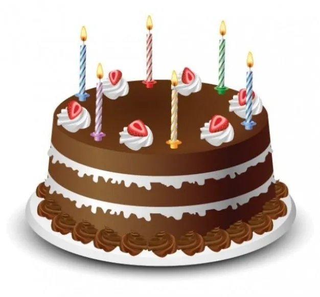 Sabroso pastel de cumpleaños ilustración vectorial | Descargar ...