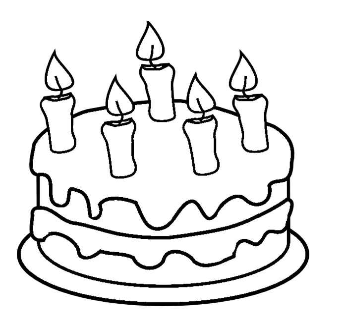 Dibujos de cakes de cumpleaños para colorear - Imagui